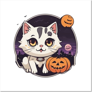 spooky cat Posters and Art
